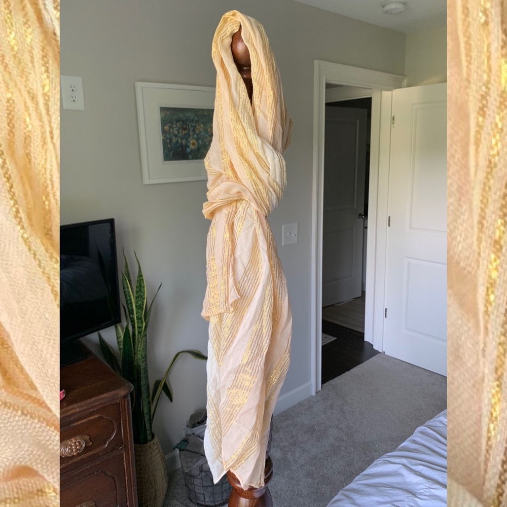 Yellow Gold Glitter Scarf
